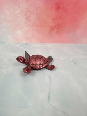 Tortue de mer paillette bordeaux.