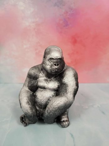 Gorille noir et gris.